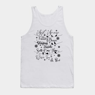 Soft Snow Poem in Dark Font Tank Top